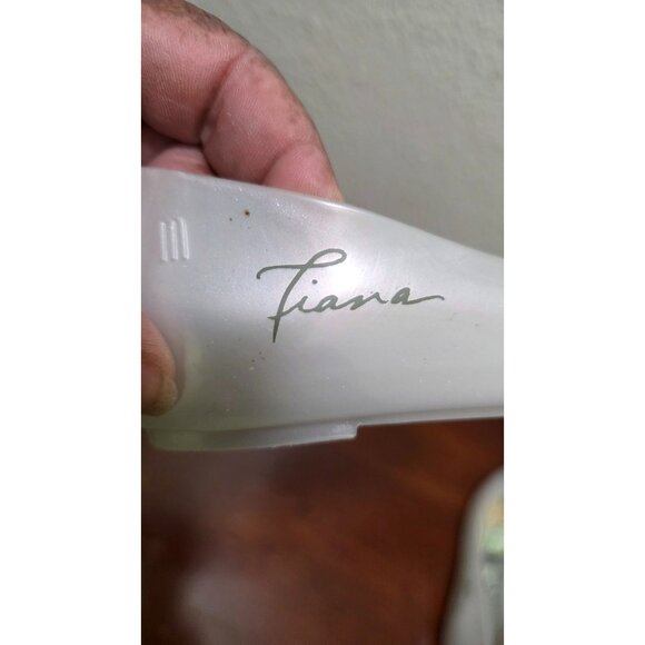 Mini Melissa Disney Princess Tiana Shoes Flower Detail Light Gray Flats Girls Si - Picture 9 of 9